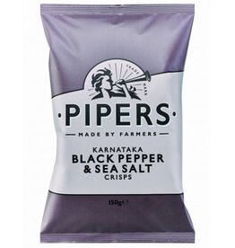 Pipers Pipers Crisps Karnataka Black Pepper and Sea Salt, 150g