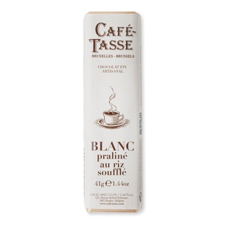 Cafe-Tasse Cafe Tasse Chocolate, White Chocolate with Crispy Praline, 45g