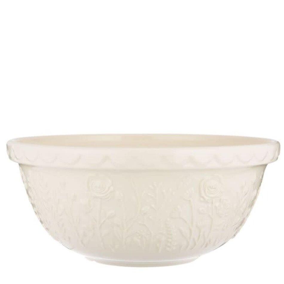 Mason Cash Mason Cash Meadow Mixing Bowl 29cm/4000ml, White Rose