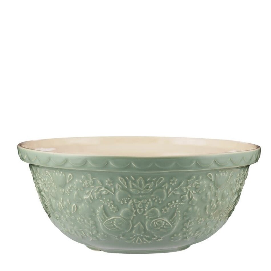 Mason Cash Mason Cash Home To Roost Mixing Bowl, 29cm/4000ml, Sage Green