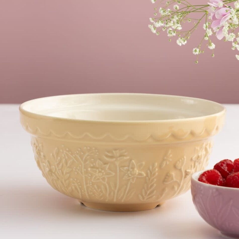 Mason Cash Mason Cash Meadow Mixing Bowl 21cm/1100ml, Yellow Daffodil