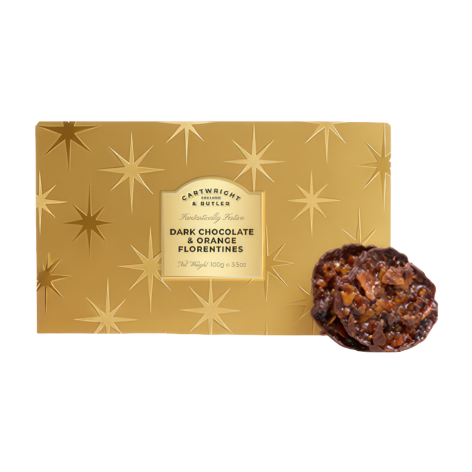 Cartwright & Butler Dark Chocolate & Orange Florentines, 100g