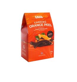 Gnaw Dark Chocolate Orange Peel, 175g