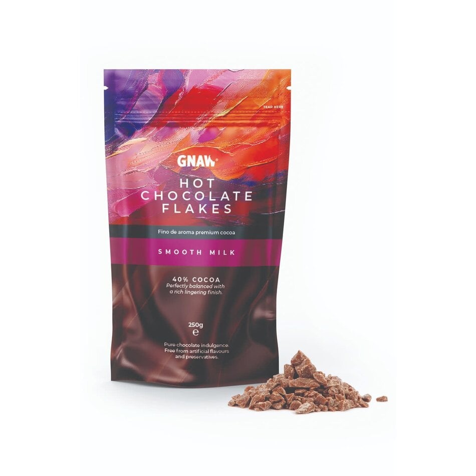 Gnaw Smooth Milk Hot Chocolate Flakes, 250g
