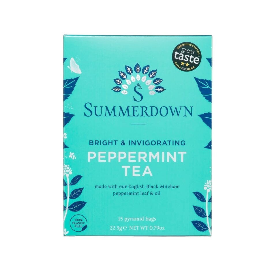 Summerdown English Peppermint Pyramid Tea Bags, pk15