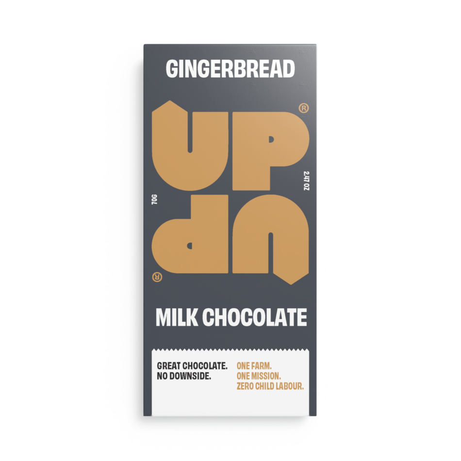 Up Up Gingerbread Milk Chocolate Bar, 70g
