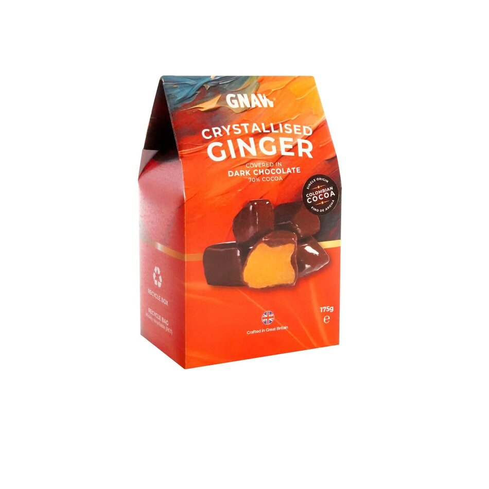Gnaw Dark Chocolate Ginger, 175g