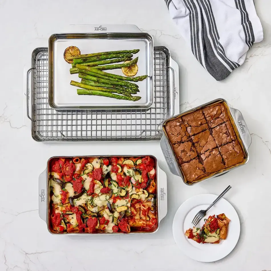 All Clad Stainless Steel Bakeware Square Baking Pan, 8" x 8"