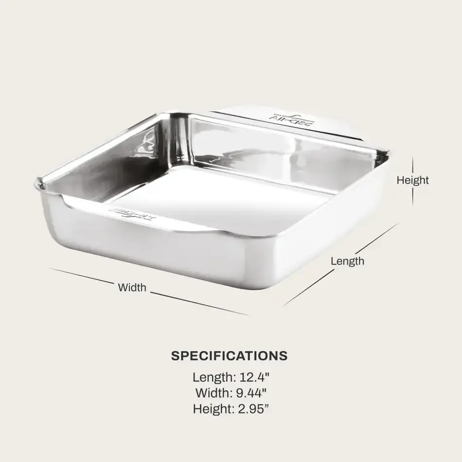 All Clad Stainless Steel Bakeware Square Baking Pan, 8" x 8"