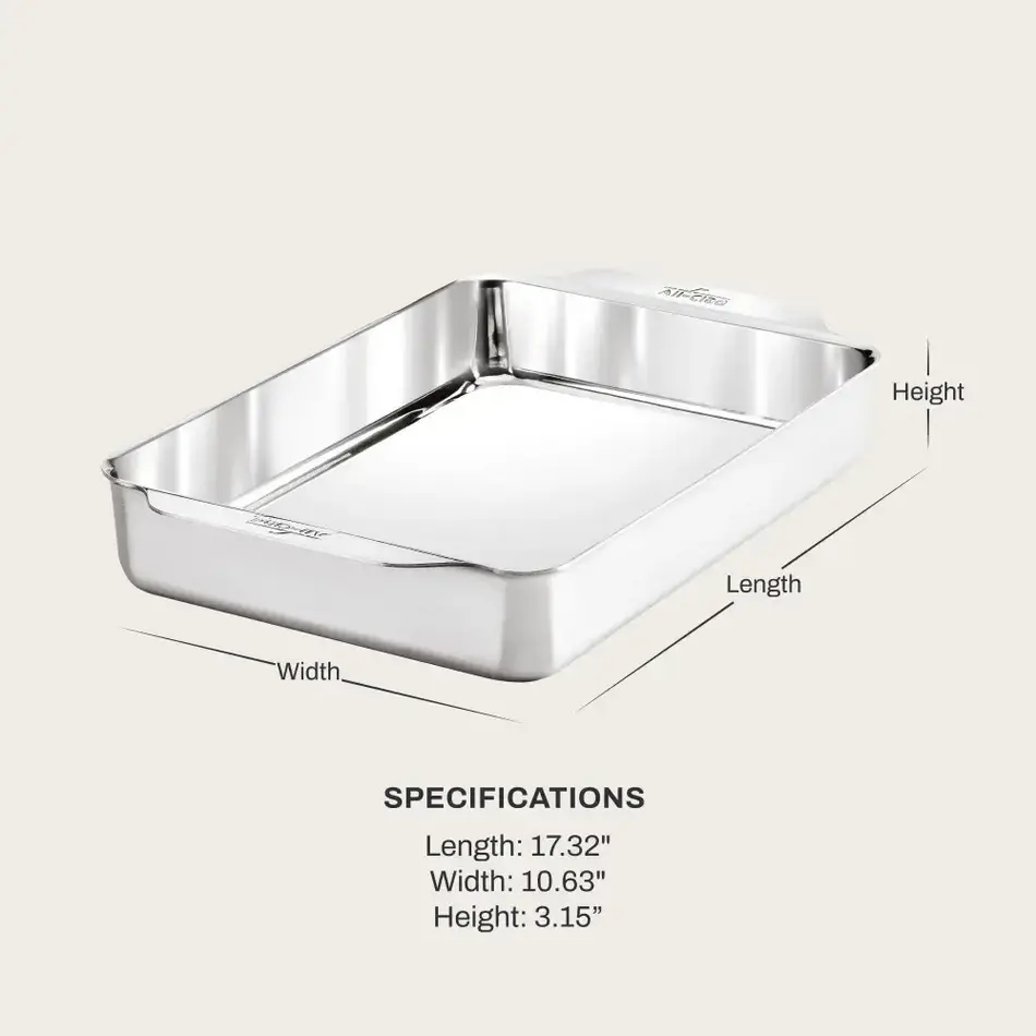 All Clad All Clad Stainless Steel Rectangular Baking Pan, 9" x 13"