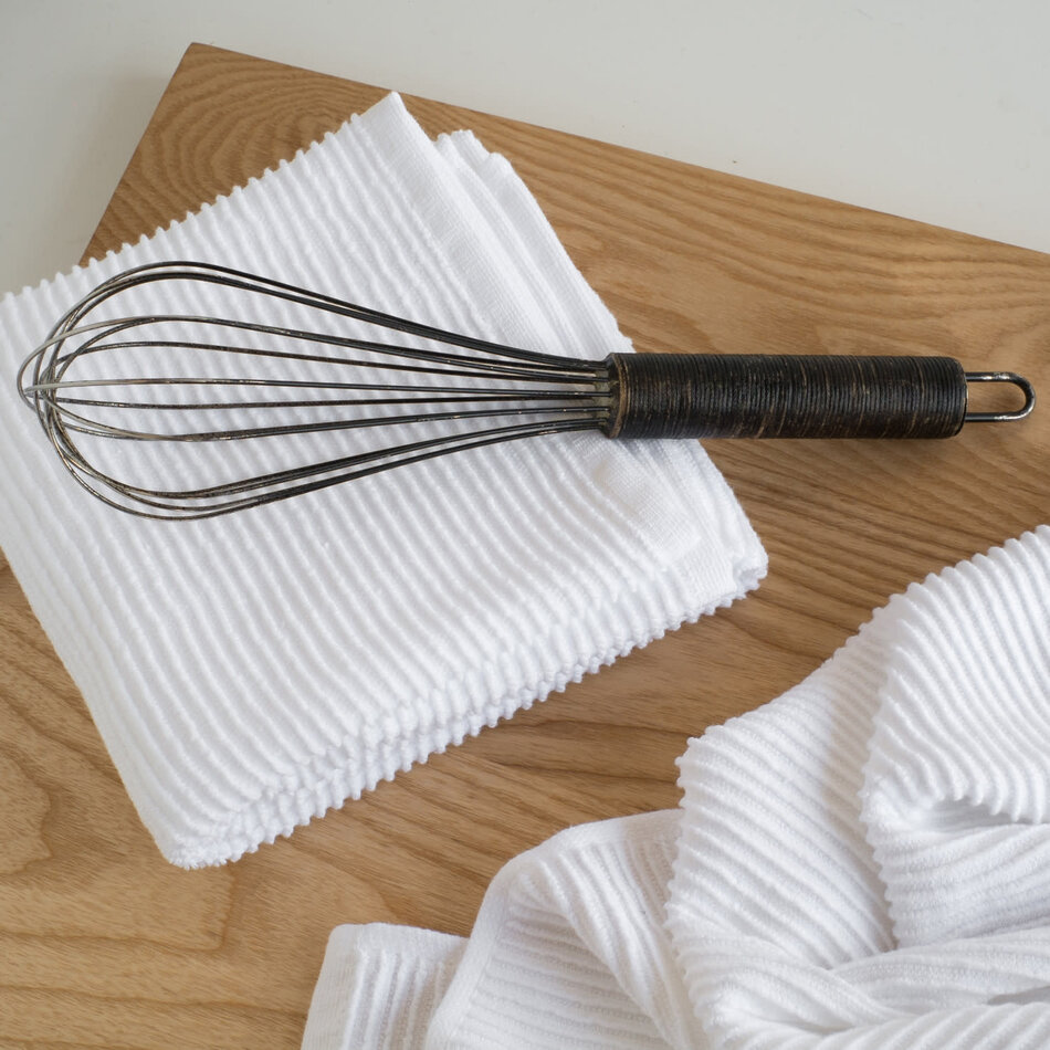 Ripple White Kitchen Towel