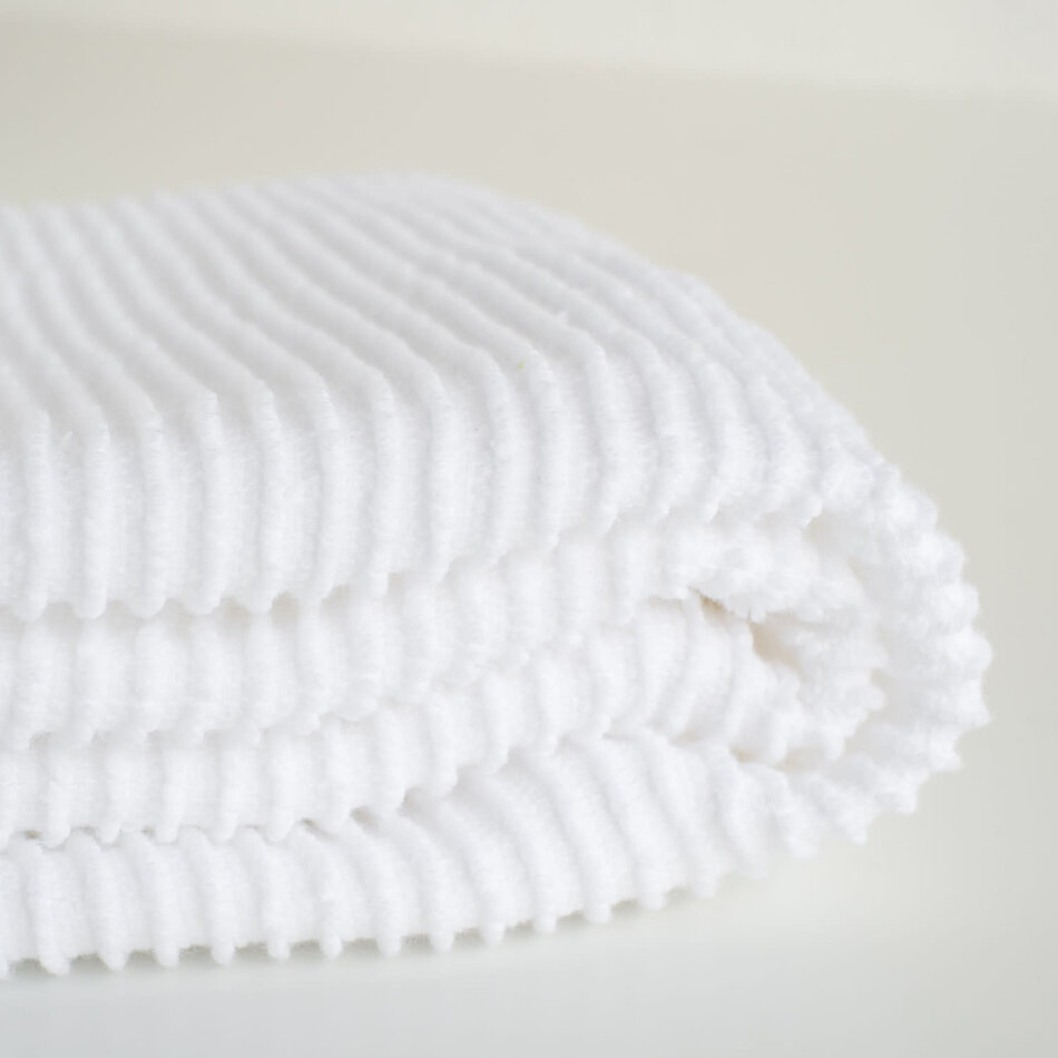 Ripple White Kitchen Towel