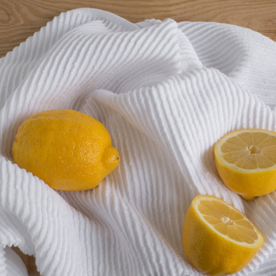 Ripple White Kitchen Towel
