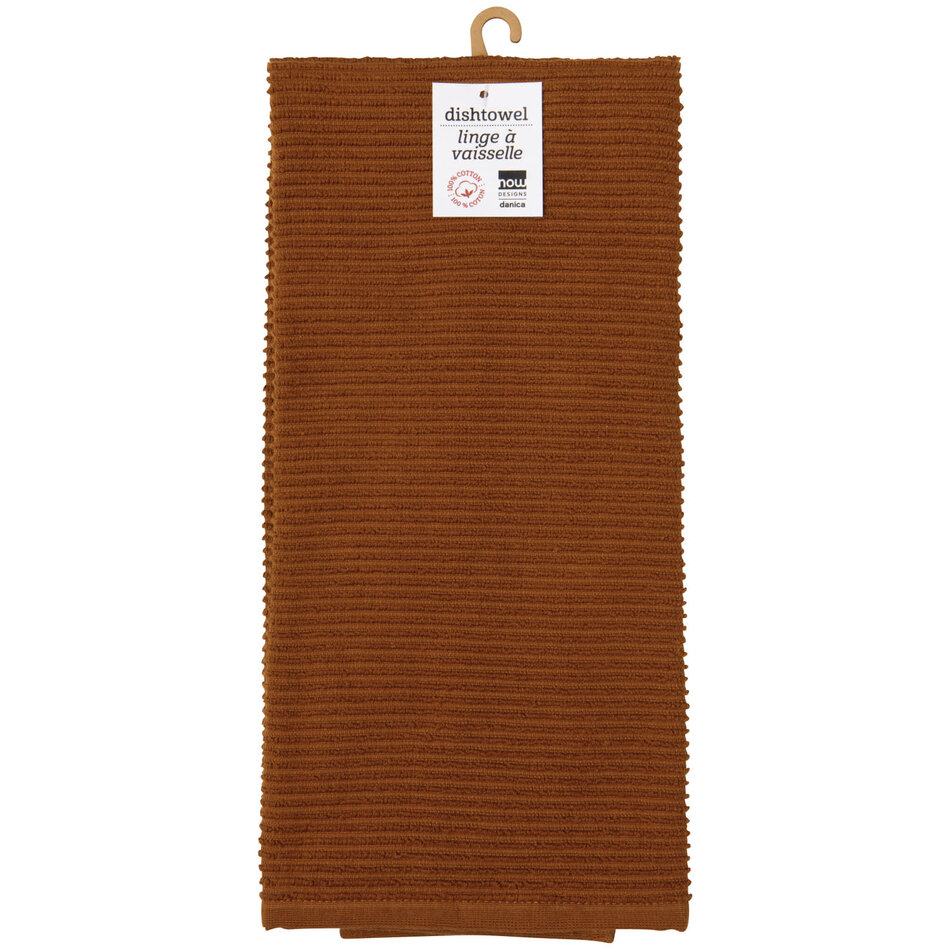 Chestnut Brown Ripple Dishtowel