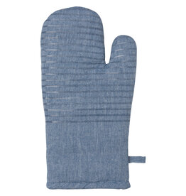 Oxford Silicone-Cotton Oven Mitt, Blue