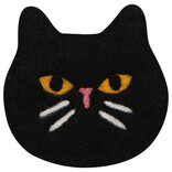 Black Cat Felt Coasters Set of 4