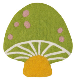 Mushroom Gems Felt Wool Trivet