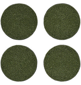 Cedar Beaded Coasters Set of 4