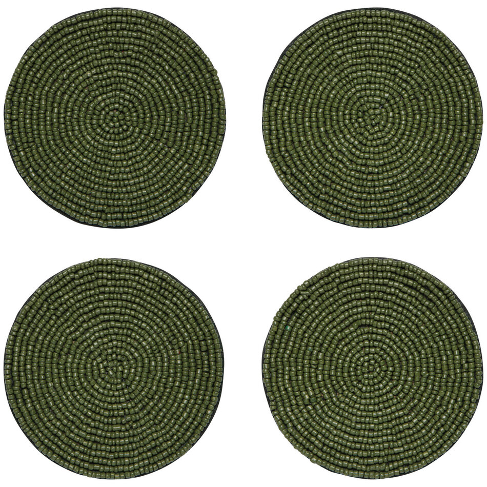 Cedar Beaded Coasters Set of 4