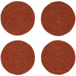 Cinnamon Stick Beaded Coasters Set of 4