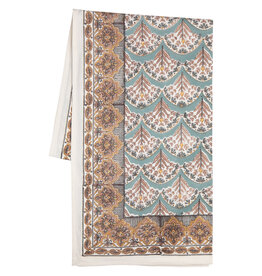 Bouquet Block Print Tablecloth 60 x 84 inch