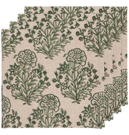 Viridian Block Print Napkin Set of 4