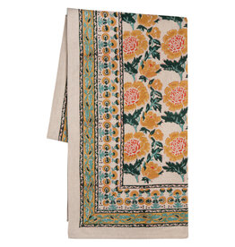 Goldenrise Block Print Tablecloth 60 x 84 inch