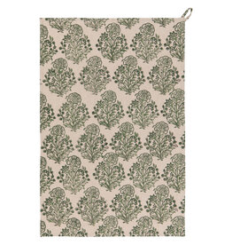 Viridian Block Print Dishtowel