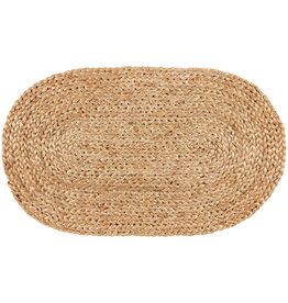Oval Braided Jute Mat 18 x 30 inch