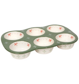 Camellia Stoneware Muffin Pan