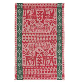 Folk Forest Christmas Jacquard Dishtowel