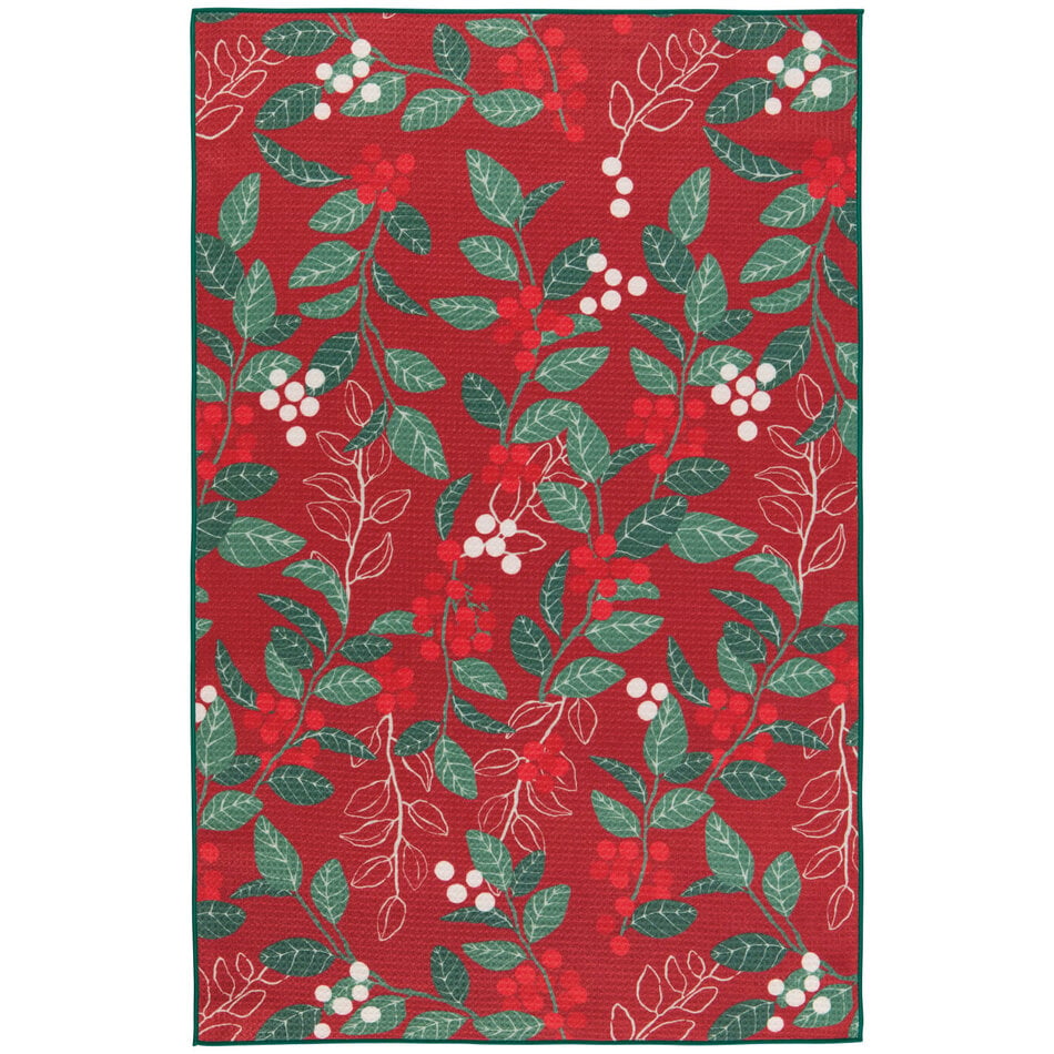 Merry Berry Christmas Recycled Microfibre Dishtowel