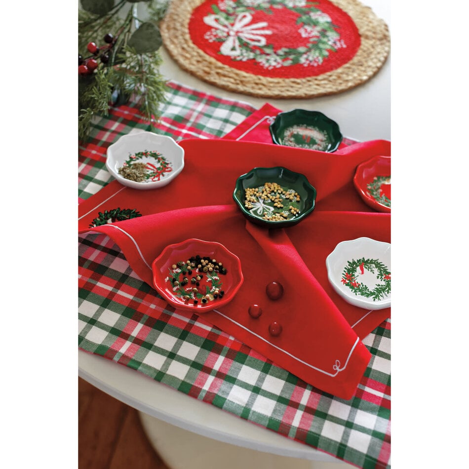 Wreaths Braided Christmas Placemat
