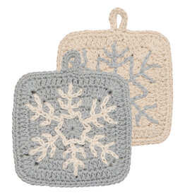 Snowfall Christmas Crochet Sponges Set of 2