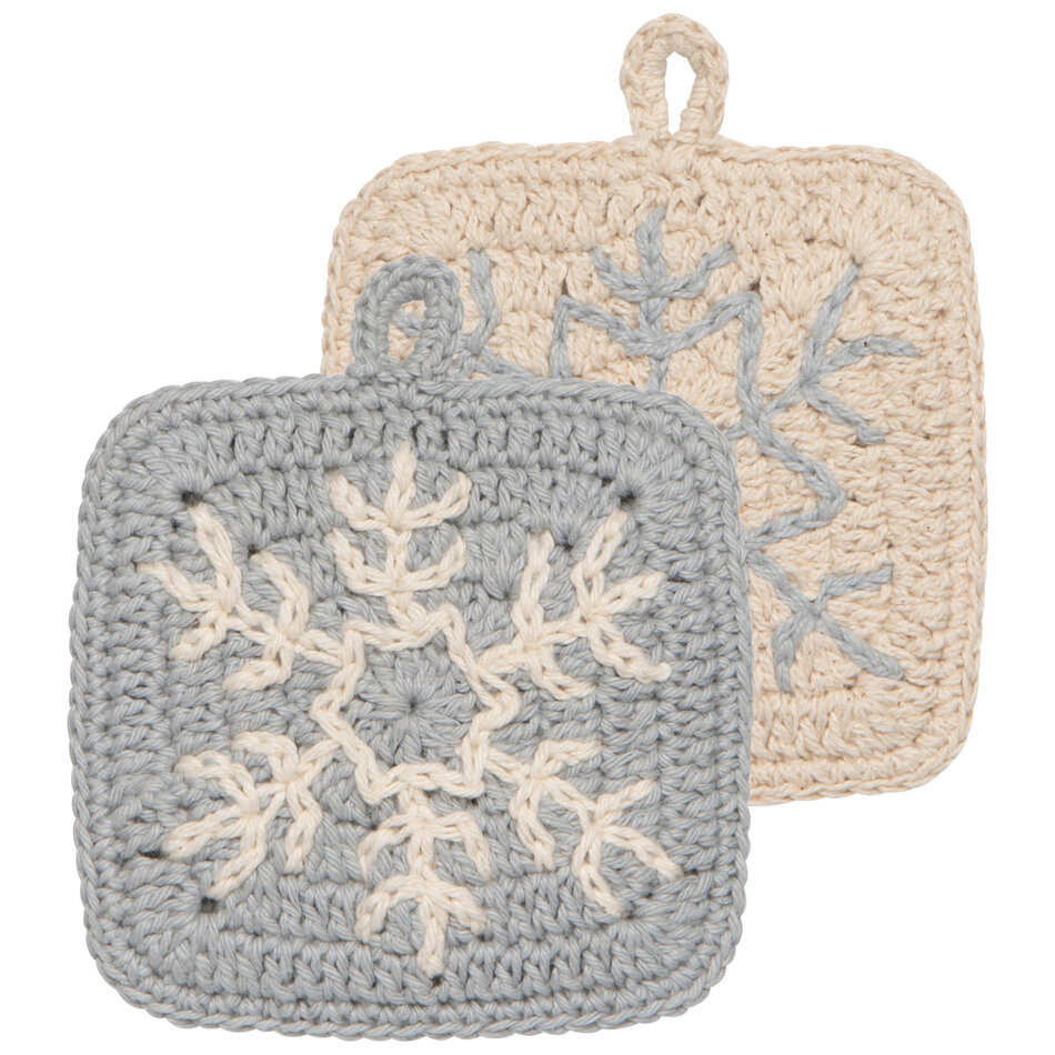 Snowfall Christmas Crochet Sponges Set of 2