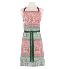 Folk Forest Christmas Jacquard Apron