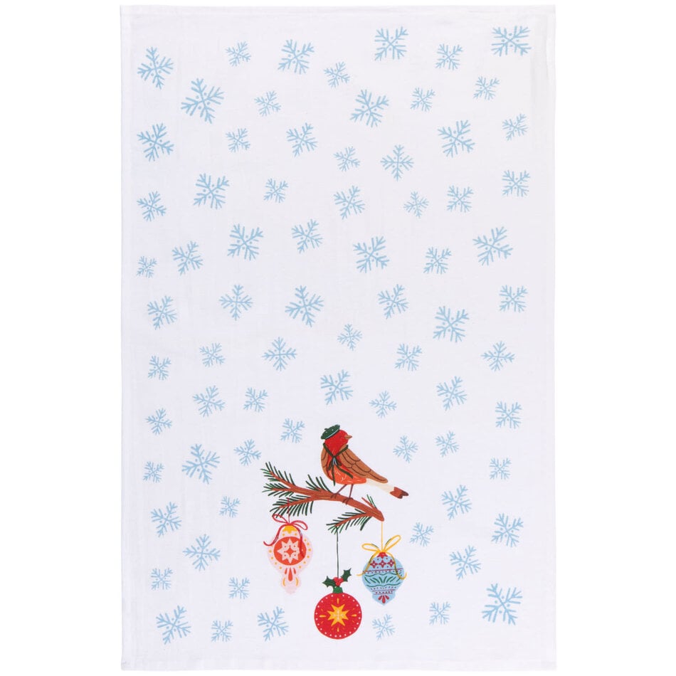 Season's Tweetings Christmas Floursack Dishtowels, set of 3