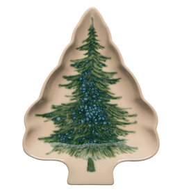 Winter Tree Christmas Shaped Dish