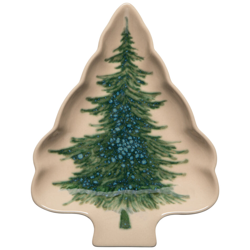 Winter Tree Christmas Shaped Dish