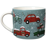 Holiday Traffic Christmas Mug with Lid
