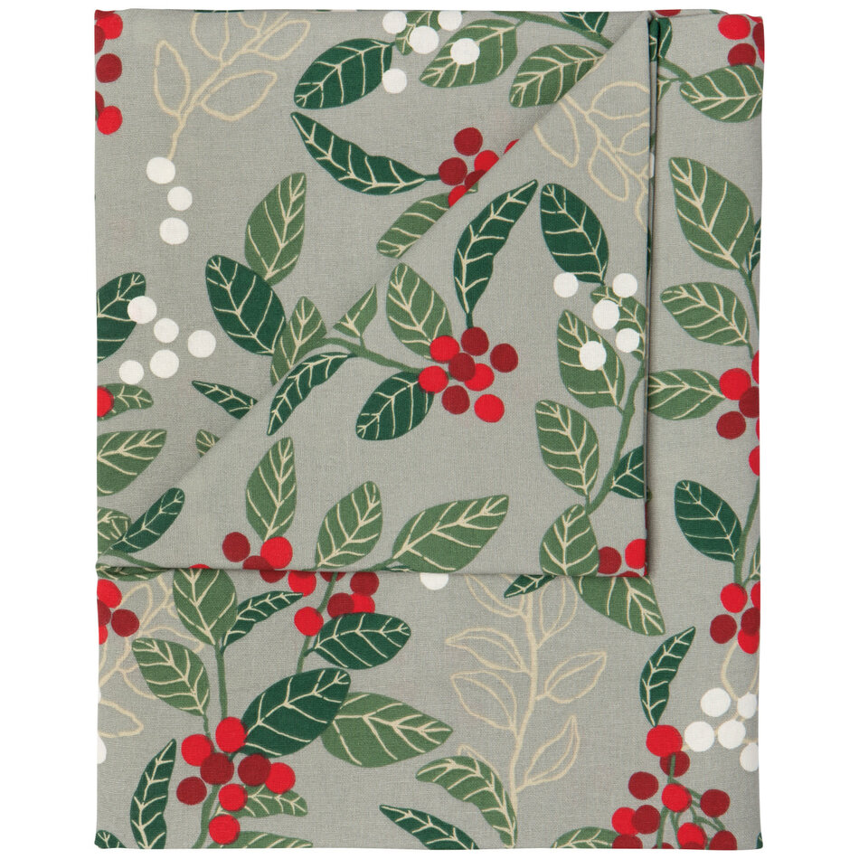 Merry Berry Christmas Tablecloth 60x120 inch