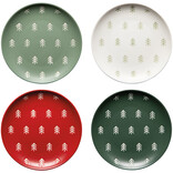Noel Christmas Appetizer Plate Set of 4