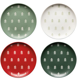 Noel Christmas Appetizer Plate Set of 4