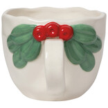 Mistletoe-White Christmas Sculpted Mug