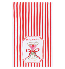 Mistletoe & Martinis Christmas Dishtowel