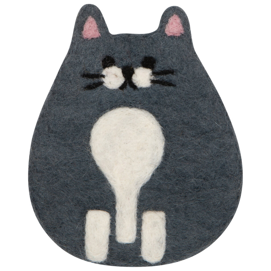 Cat Club Felt Coasters Set of 4