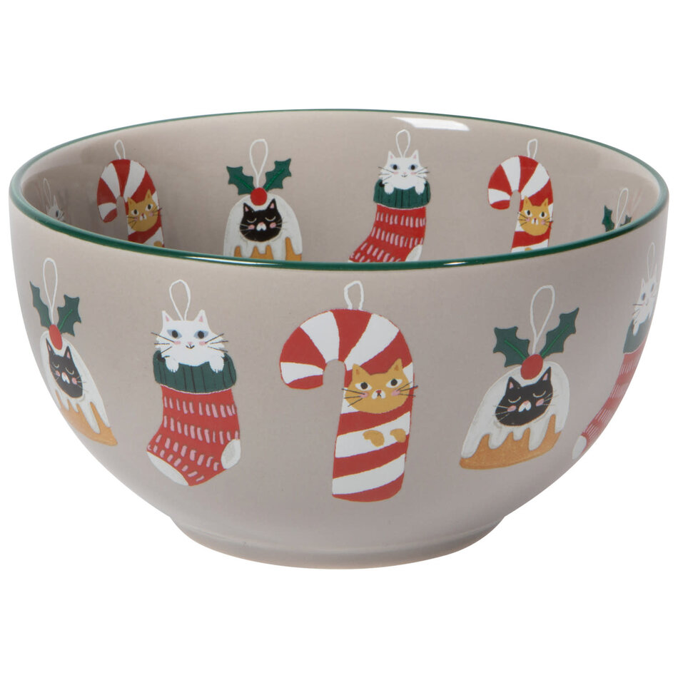 Bauble Cats Christmas Bowls Set of 4
