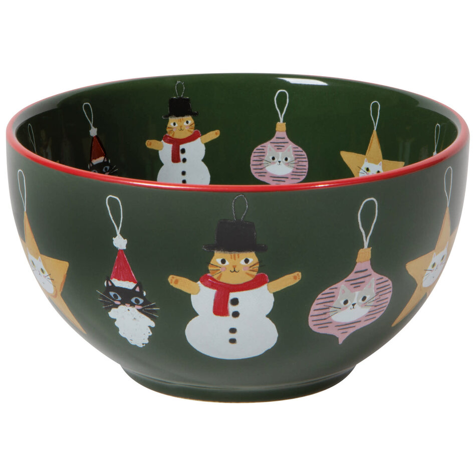 Bauble Cats Christmas Bowls Set of 4