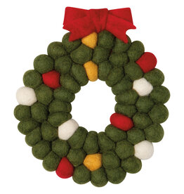Wreath Christmas Felt Wool Trivet