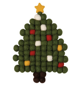 Christmas Tree Felt Wool Trivet